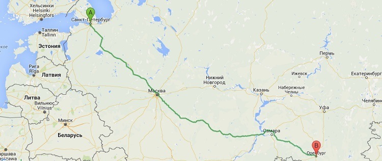 Санкт-Петербург - Оренбург